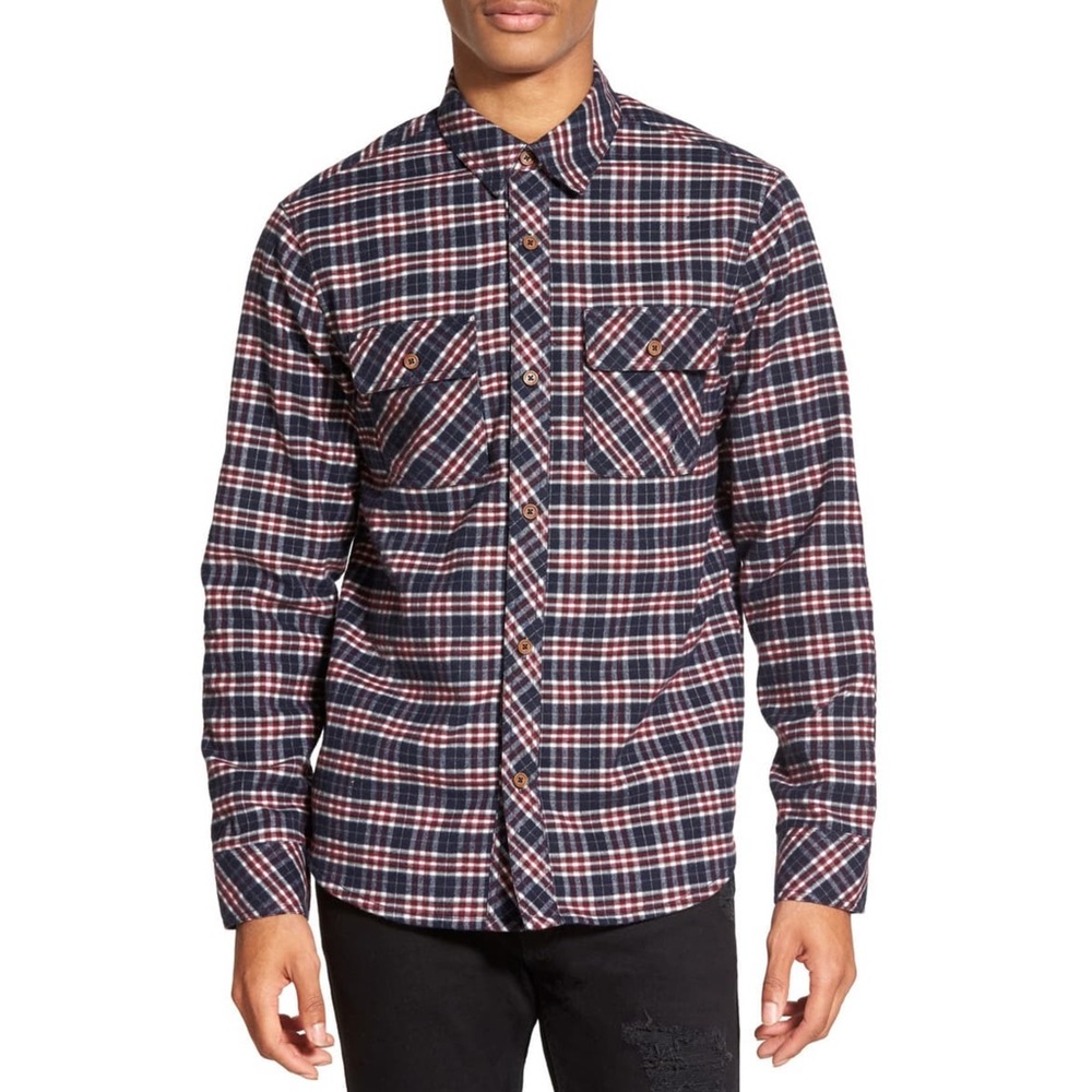 Kane & Unke Plaid Flannel Shirt Jacket